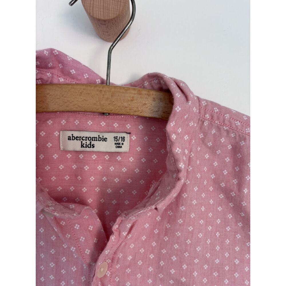 15-16Y Abercrombie & Fitch Pink Button Up Shirt - Picture 4 of 7